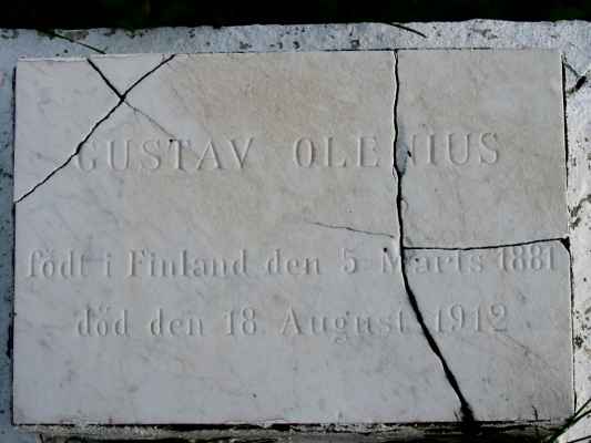 Detail of Grave of OLENIUS, Gustav