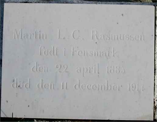 Detail of Grave of RASMUSSEN, Martin L.C.