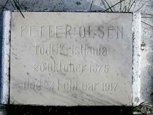Detail of Grave of OLSEN, Petter<