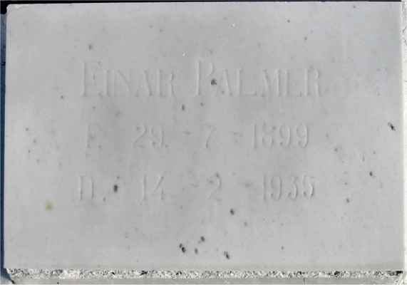 Detail of Grave of PALMER, Erik Einar