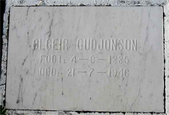 Detail of Grave of GUDJONSON, Olgeir