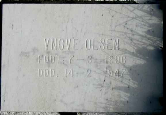 Detail of Grave of OLSEN, Yngve