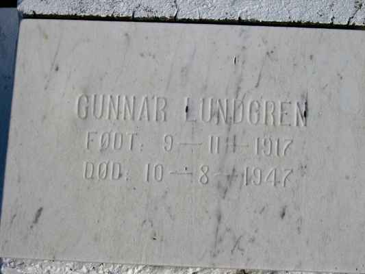 Detail of Grave of LUNDGREN, Gunnar