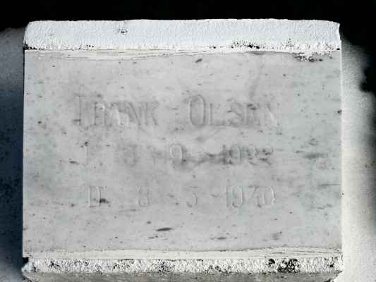 Detail of Grave of OLSEN, Frank