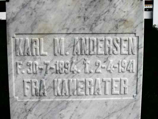 Detail of Grave of ANDERSEN, Karl M.
