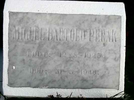 Detail of Grave of PERAK, Miguel Bartolo