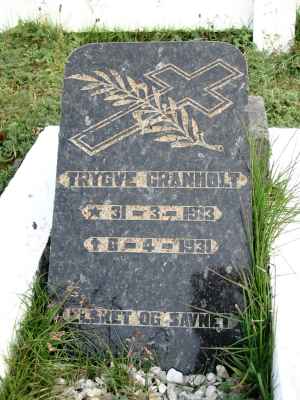 Detail of Grave of GRANHOLT, Trygve