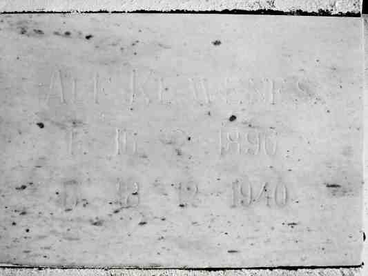 Detail of Grave of KLAVENES, Alf Johnny