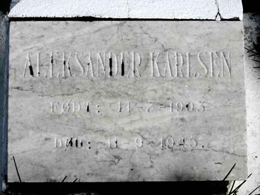 Detail of Grave of KARLSEN, Aleksander