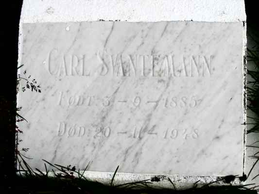 Detail of Grave of SVANTEMANN, Carl