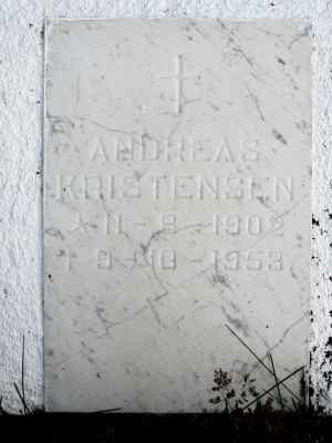Detail of Grave of KRISTENSEN, Andreas
