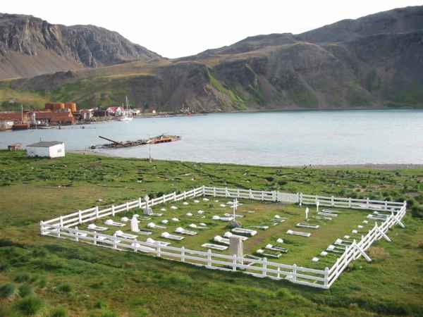 Grytviken cemetery near the abandoned whaling station