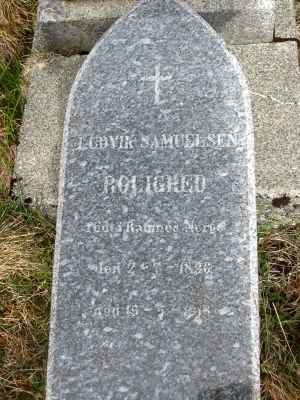 Detail of Grave of ROLIGHED, Ludvig Samuelsen