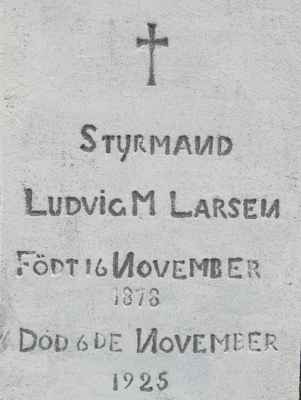 Detail of Grave of LARSEN, Ludvig M