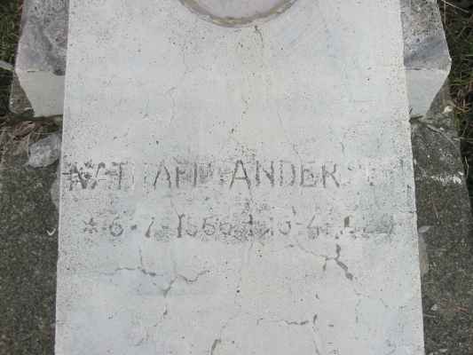 Detail of Grave of ANDERSEN, Nathaniel