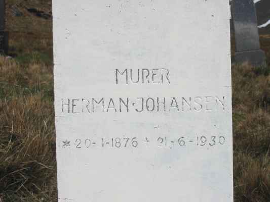 Detail of Grave of JOHANSEN, Herman