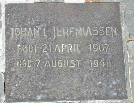 Detail of Grave of JEREMIASSEN, Johan Ludwig