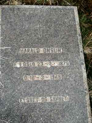 Detail of Grave of ONSUM, Harald