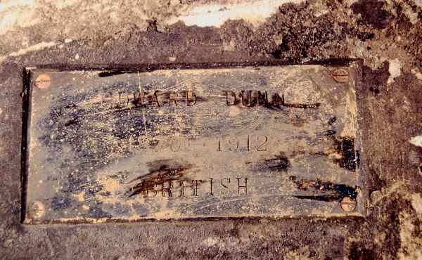 Detail of grave of DUNN, Edward