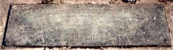 Detail of Grave of SIMENSEN, Erling Martenius