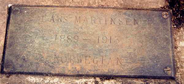 Detail of Grave of MARTINSEN, Lars