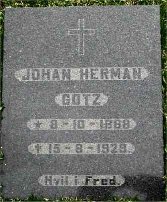 Detail of Grave of G&Oslash;TZ, Johan Herman