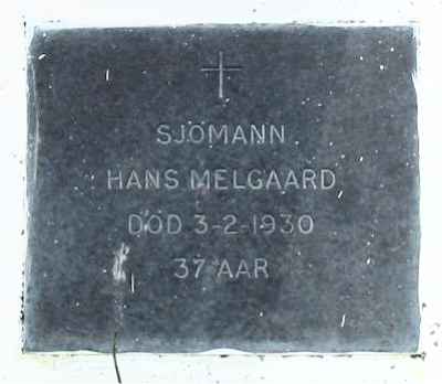 Detail of Grave of HANSEN, Hans Melg&aring;rd