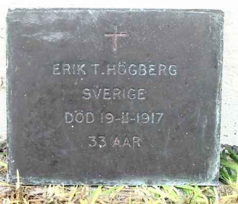 Detail of Grave of H&Oslash;GBERG, Erik Yngve