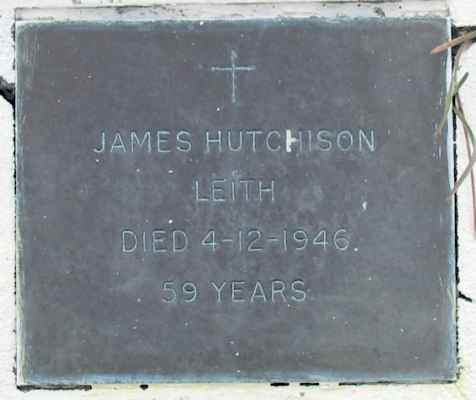 Detail of Grave of HUTCHISON, James