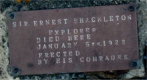 Detail of memorial to SHACKLETON, Sir Ernest Henry