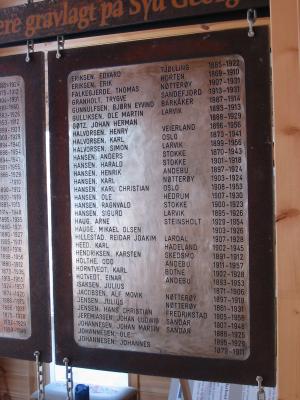 Inside Sandefjord Memorial Chapel